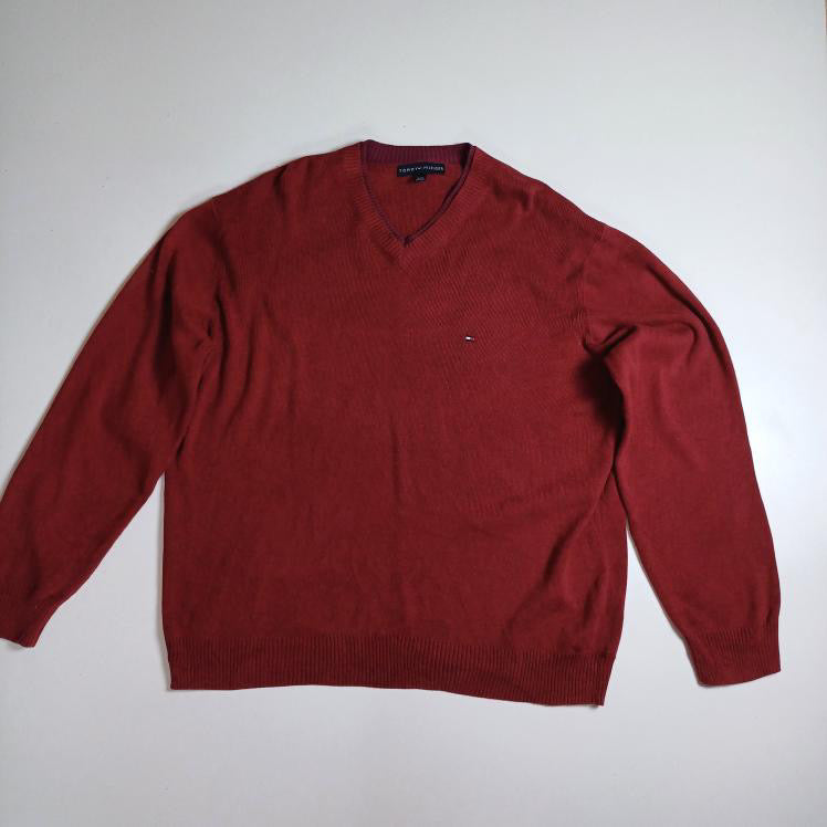 Pull Col en V - Tommy Hilfiger - XL