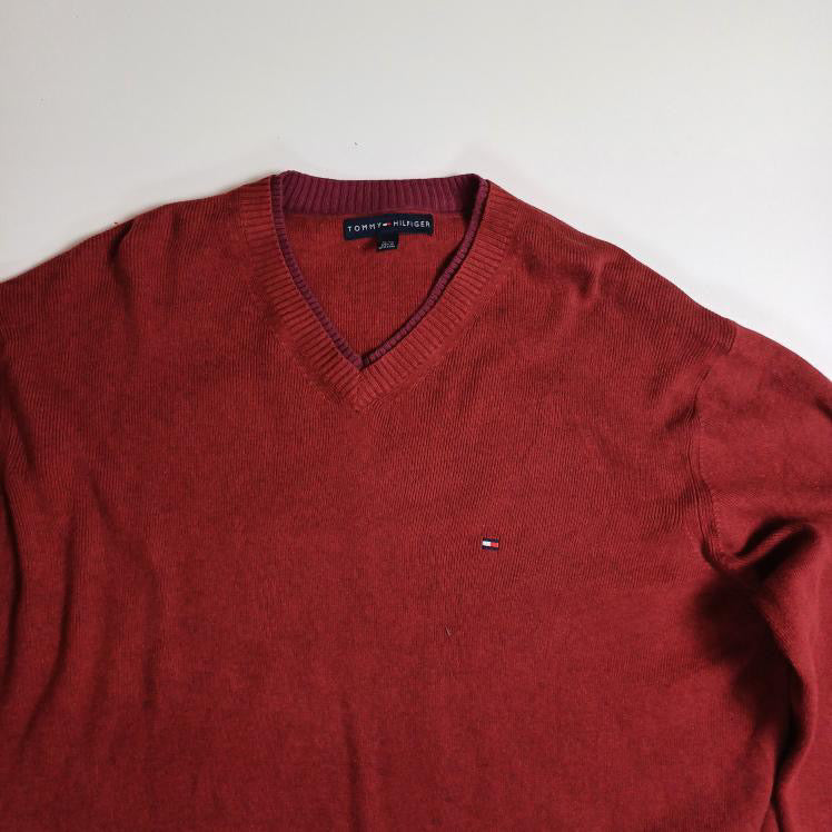 Pull Col en V - Tommy Hilfiger - XL